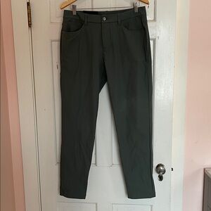 lululemon athletica ABC slim fit 5 pocket pant- Men's Forest Green Chinos